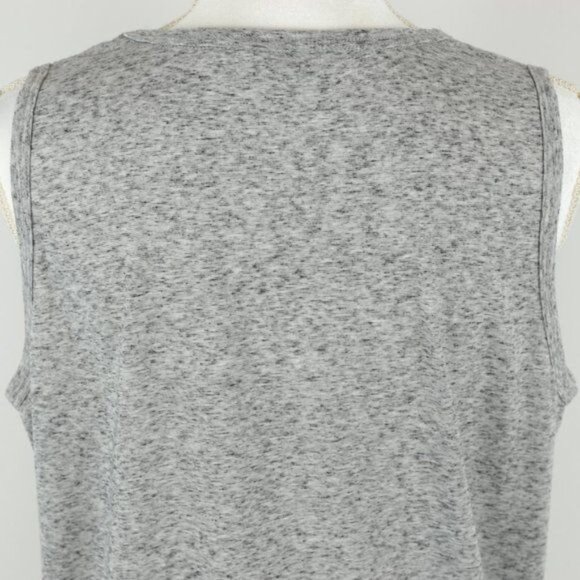 Athleta Get Away Women's Large Gray Heather Scoop Neck Asymmetric Tank Top - Picture 6 of 8